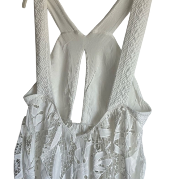 NWOT Free People FP Intimately La Vida White Crochet Cutout Lace Floral Jumpsuit - Picture 7 of 13